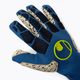 Uhlsport Hyperact Supergrip+ Finger Surround goalkeeper glove blue and white 101123101 3