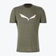 Men's Salewa Solidlogo Dry khaki trekking shirt 00-0000027018 4