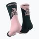 DYNAFIT No Pain No Gain running socks pale rose/bluberry 2