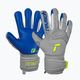Reusch Attrakt Freegel Silver Junior children's goalkeeper gloves grey-blue 5272235-6006 4