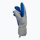 Reusch Attrakt Freegel Silver Junior children's goalkeeper gloves grey-blue 5272235-6006 6