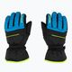Children's ski glove Reusch Alan black/brilliant blue/safety yellow 3