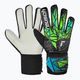 Reusch Attrakt Starter Solid Junior children's goalie gloves black/fluo lime/aqua