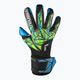 Reusch Attrakt Aqua goalkeeper gloves black/fluo lime/aqua 5