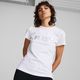 Women's PUMA ESS+ Metallic Logo Tee puma white/silver metallic 3