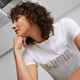 Women's PUMA ESS+ Metallic Logo Tee puma white/silver metallic 6