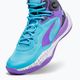 Men's basketball shoes PUMA Playmaker Pro Mid purple glimmer/bright aqua/strong gray/white 10