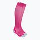 CEP Ultralight pink/dark red women's compression running socks
