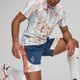 Men's PUMA Neymar JR Creativity Training ocean tropic/hot heat football shorts 6