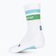 CEP Miami Vibes 80's men's compression running socks white/green aqua 4