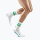 CEP Miami Vibes 80's men's compression running socks white/green aqua 2