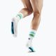 CEP Miami Vibes 80's men's compression running socks white/green aqua 3