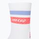 CEP Miami Vibes 80's men's compression running socks white/pink sky 5