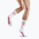 CEP Miami Vibes 80's men's compression running socks white/pink sky 3