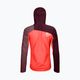 Women's ORTOVOX Westalpen 3L Light orange and maroon rain jacket 7021200018 6