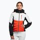 Women's ski jacket Descente Evelyn 30 orange and white DWWUGK23