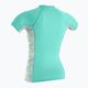 O'Neill Women's Side Print Rash Guard Turquoise Swim Shirt 5405S 2