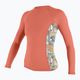 Women's swimming longsleeve O'Neill Side Print Rash Guard hx6 nectar/zephora