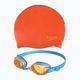 Speedo Jet V2 Children's Swim Kit Head Cap + Fluo orange/pink assorted goggles 8