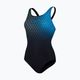 Speedo Placement Medalist women's one-piece swimsuit black-blue 68-12199F341