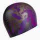 Speedo Long Hair Printed swim cap black and purple 68-11306