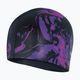 Speedo Long Hair Printed swim cap black and purple 68-11306 4