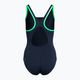 Speedo Boom Logo Splice Muscleback women's one-piece swimsuit navy blue-green 68-12900 2