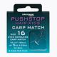 Pushstop H'rig Carp Method leader with stopper barbless hook + line 8 pcs clear HNQCMA016