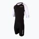 Men's ZONE3 Lava Long Distance Full Zip Aero Suit triathlon suit black/white/red