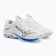 Men's volleyball shoes Mizuno Wave Lightning Z7 undyed white/moonlit ocean/peace blue 5