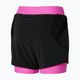 Women's running shorts Mizuno ER 4.5 2in1 black/pink 2