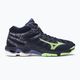 Men's volleyball shoes Mizuno Wave Voltage Mid evening blue / tech green / lolite 2