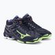 Men's volleyball shoes Mizuno Wave Voltage Mid evening blue / tech green / lolite 4