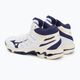 Men's volleyball shoes Mizuno Wave Voltage Mid white / blue ribbon / mp gold 4