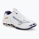 Men's volleyball shoes Mizuno Wave Lightning Z7 white / blue ribbon / mp gold