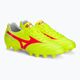Mizuno Morelia II Club MD safety yellow/fiery coral 2/galaxy silver men's football boots 4