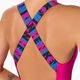 Women's one-piece swimsuit Nike Logo Tape Crossback pink NESSC262-672 5