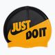 Nike JDI Slogan swimming cap black and yellow NESS9164-704