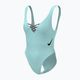 Nike Sneakerkini U-Back women's one-piece swimsuit light blue NESSC254-437 5