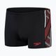 Men's Speedo Tech Panel Aquashort swim boxers black and red 8-00303514539 4