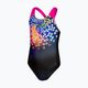 Speedo Digital Placement Splashback children's one-piece swimsuit black and pink 8-00262514738 4