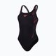 Speedo HyperBoom Splice Muscleback one-piece swimsuit black/plum dandy/siren red