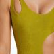 Women's one-piece swimsuit Nike Block Texture gold NESSD288-314 6