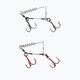Savage Gear Carbon49 Corkscrew Stinger lure release 2 pcs silver and red 61761 3