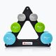 Set of dumbbells with stand Meteor 2 x 1 kg / 2 x 2 kg / 2 x 3 kg coloured 30189 2