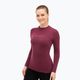 Women's thermal running t-shirt Brubeck 3D Run Pro 4447 burgundy LS15940 2