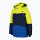 Children's ski jacket 4F green-blue HJZ22-JKUMN004 3