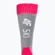 Children's ski socks 4F grey-pink 4FJAW22UFSOF028 4