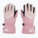 Children's ski gloves 4F pink 4FJAW22AFGLF039 3
