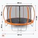 HUMBAKA Super 427 cm orange garden trampoline Super-14' Tramps 17